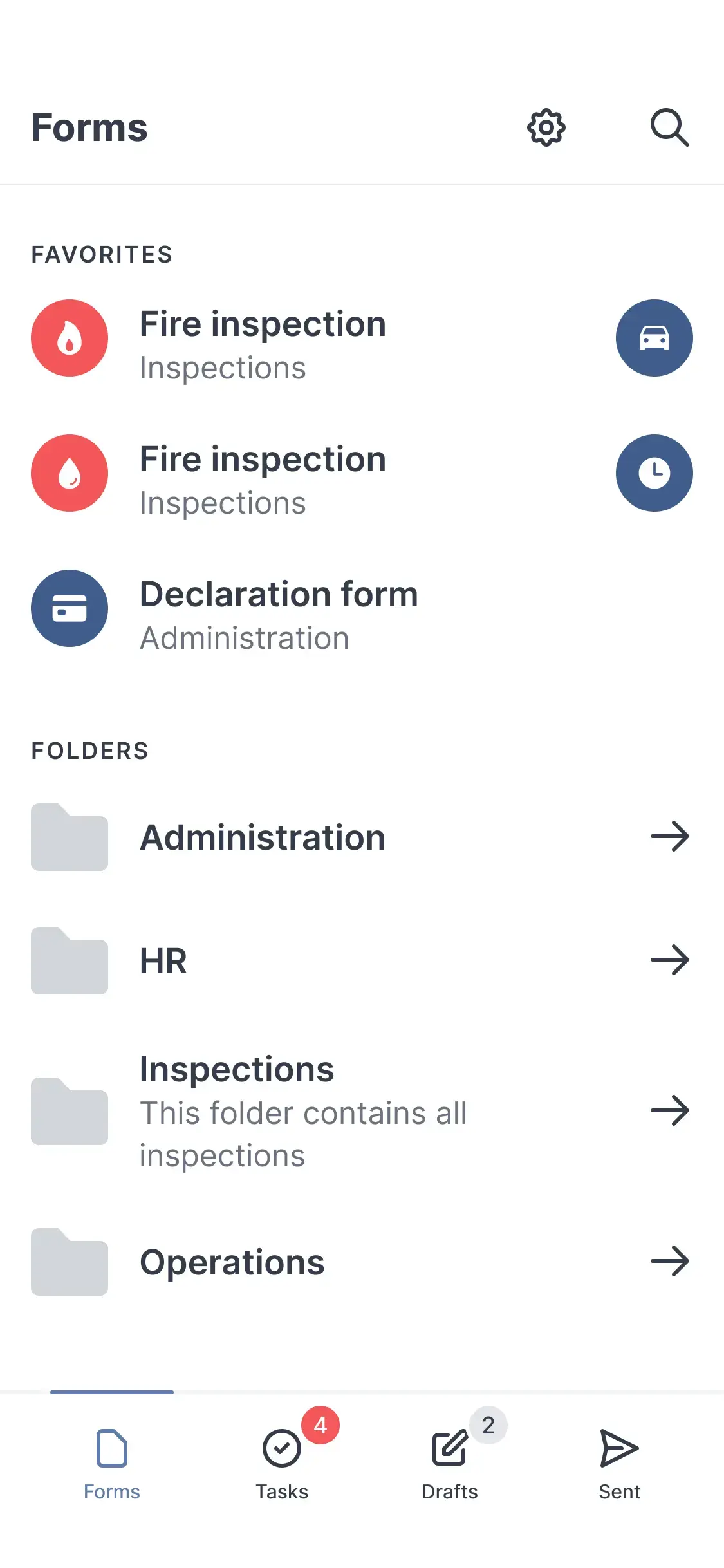 The desktop navigation of the new MoreApp application