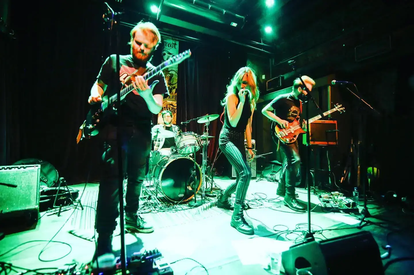 Performing with my band, Crashing Bats